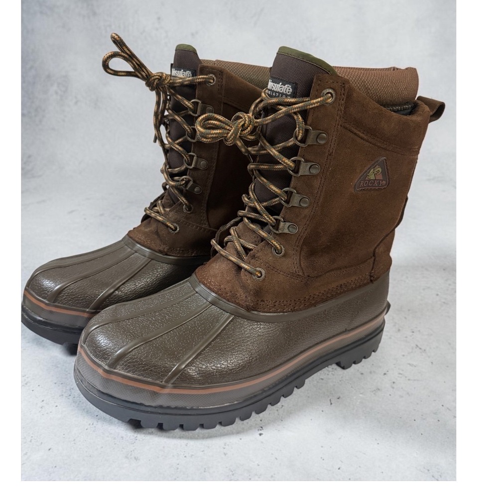 Rocky 7758 Thinsulate Insulated Duck Boots Suede Rubber Shell Steel Shank 9M 9 M